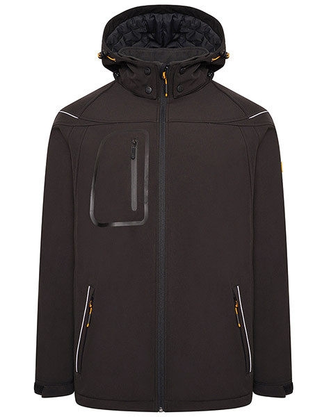 Jcb Workwear Trade Hooded Softshell Jacket Black Size M D-ML-M