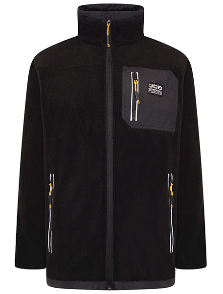 Jcb Workwear Trade Fleece Full Zip Black Size M DY2Q-M
