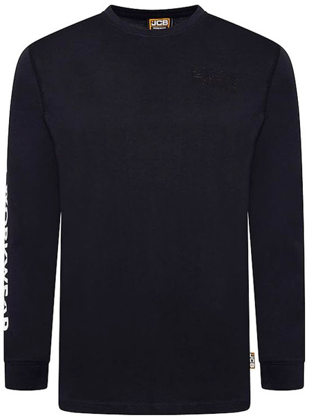 Jcb Workwear Banner Long Sleeve T-Shirt Navy Blue Size M JCBBT/DN-M