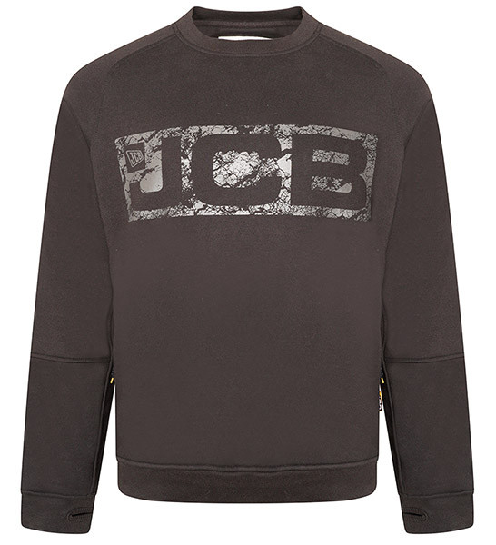 Jcb Workwear Trade Crew Sweatshirt Black Size S CREW/B-S