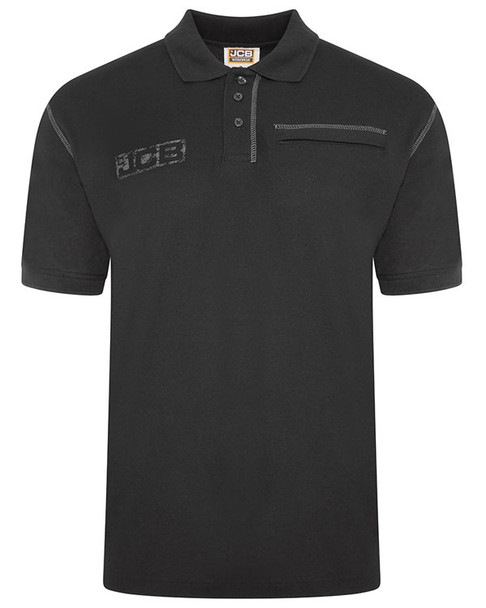 Jcb Workwear Trade Work Short Sleeve Polo Black Size M D+29-M