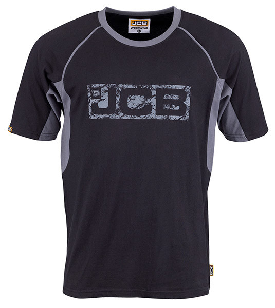 Jcb Workwear Trade T-Shirt Black/Grey Size XL D+ID-XL
