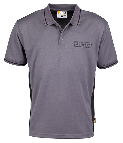 Jcb Workwear Trade Performance Polo Shirt Grey / Black Size 2XL D+IA-XXL