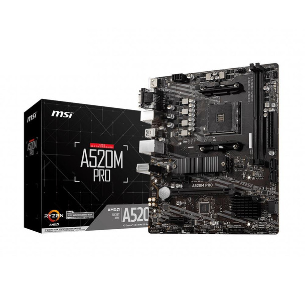Msi A520M PRO Socket Am4/A520/Ddr4/S-Ata 600/Micro Atx A520M PRO