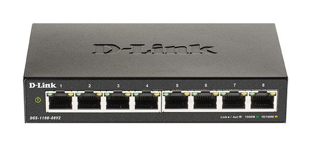 D-Link 8 Port Gigabit Smart Managed Switch DGS-1100-08V2/B