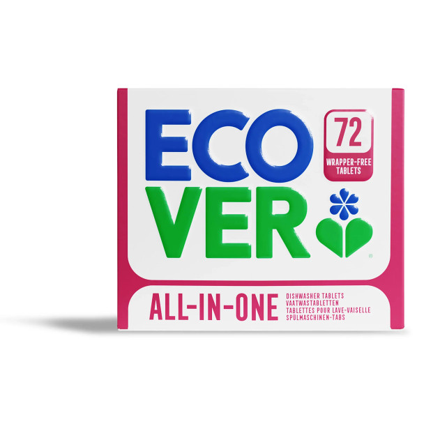 Ecover All In One Dishwasher Tablets Pack 72 - 1002155 1002155