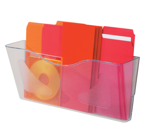 Deflecto A4 Landscape Wall Mounted Literature Display Holder Smoke - CP074YTSMK CP074YTSMK