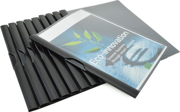 Rapesco Eco Clip File A4 - Black - Pk10 - 1595 1595