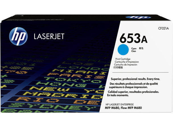 Hp 653A Cyan Standard Capacity Toner 16.5K Pages for Hp Color Laserjet Enterpris CF321A