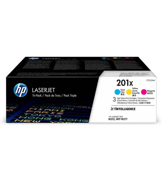Hp 201X Multipack High Yield Toner 3X 2.3K Pages for Hp Color Laserjet Pro M252/ CF253XM