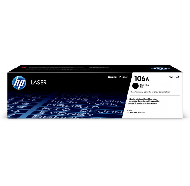 Hp 106A Black Standard Capacity Toner 1K Pages for Hp Laser 107/135 - W1106A W1106A