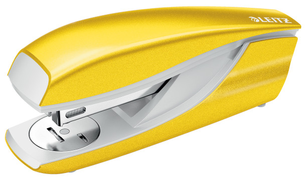 Leitz Wow Half Strip Stapler Metal 30 Sheet Yellow 55021016 55021016