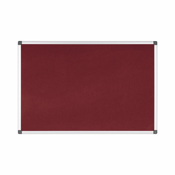 Bi-Office Maya Burgundy Felt Noticeboard Aluminium Frame 1200X1200mm FA3833170