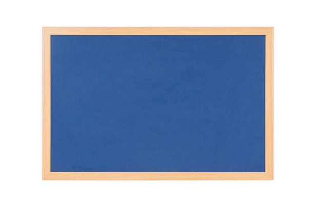 Bi-Office Earth-It Blue Felt Noticeboard Oak Wood Frame 2400X1200mm FB8643233