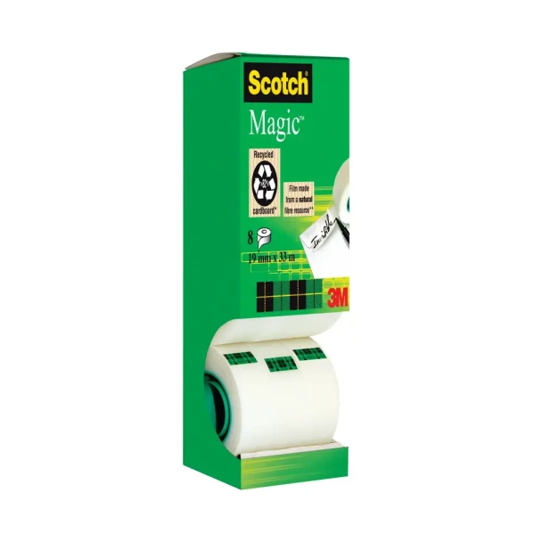 Scotch Magic Tape Tower 19Mmx33m Pack 8 7100026960 7100026960