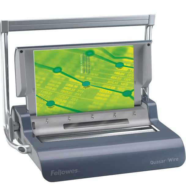 Fellowes Quasar Manual Wire Binding Machine Grey 5224101 5224101