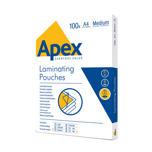 Valuex Laminating Pouch A4 2X125 Micron Gloss Pack 100 6003501 6003501