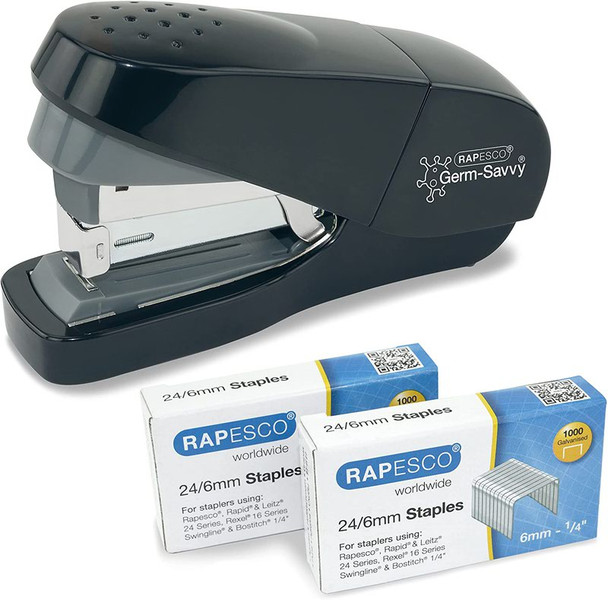 Rapesco Germ-Savvy Eco Less Effort Flat Cl" Stapler 1688 1688
