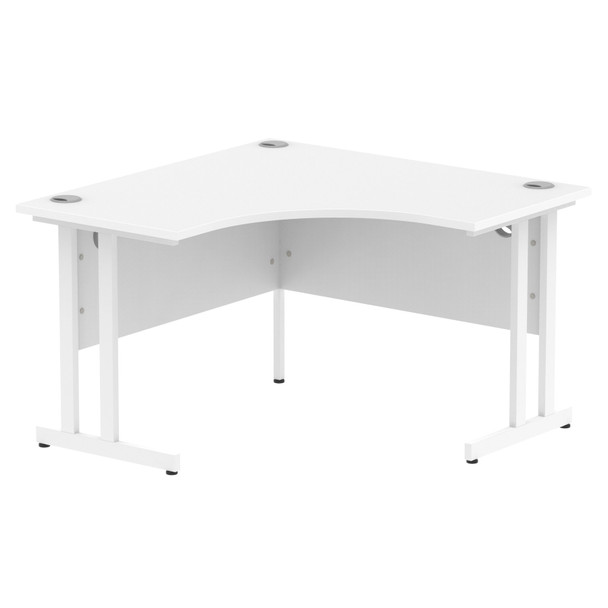 Dynamic Impulse 1200Mm Corner Desk White Top White Cantilever Leg MI002389 MI002389