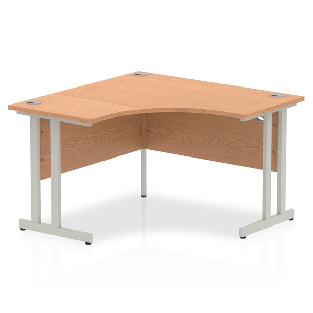 Dynamic Impulse 1200Mm Corner Desk Oak Top Silver Cantilever Leg MI000819 MI000819