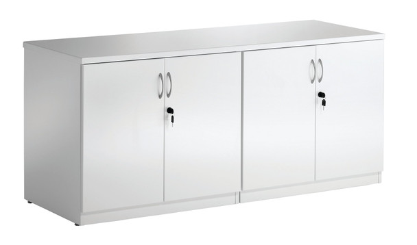 Dynamic High Gloss 1600Mm Credenza Twin Cupboard White I000908 I000908