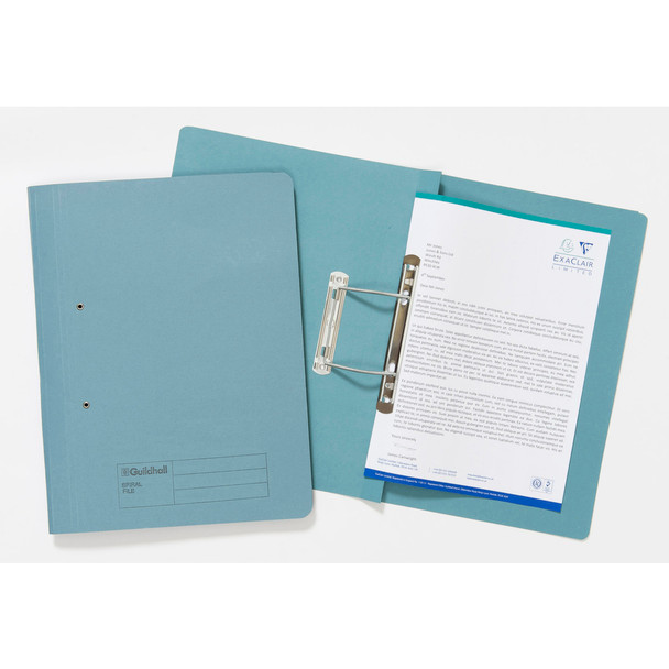 Guildhall Spring Transfer File Manilla Foolscap 285Gsm Blue Pack 25 346-BLUZ