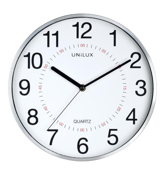 Unilux Clock Aria 285Mm Diameter Metal Grey Rim 400094280 400094280