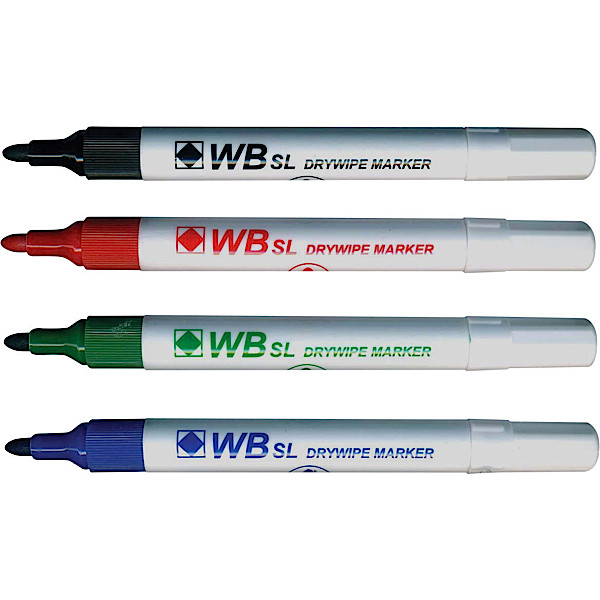 Valuex Whiteboard Marker Bullet Tip 2Mm Line Assorted Colours Pack 4 8710WT4