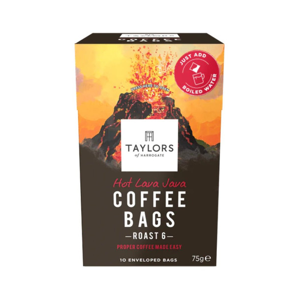 Taylors Of Harrogate Hot Lava Java Coffee Bags Pack 10 0403538 0403538