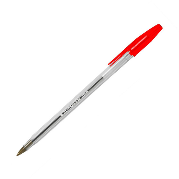 Valuex Ballpoint Pen 1.0Mm Tip 0.7Mm Line Red Pack 50 886002