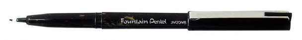 Pentel Disposable Fountain Pen Black Pack 12 JM20MB-A