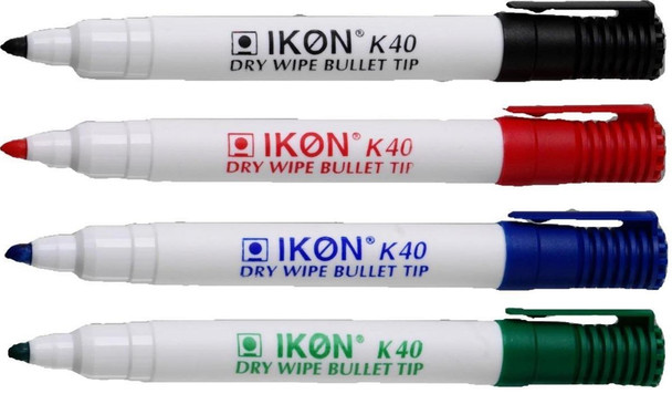 Valuex Whiteboard Marker Bullet Tip 2Mm Line Assorted Colours Pack 4 K40-WLT4