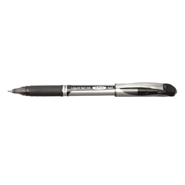 Pentel Energel Xm Gel Rollerball Pen 0.7Mm Tip 0.35Mm Line Black Pack 12 BL57-AO