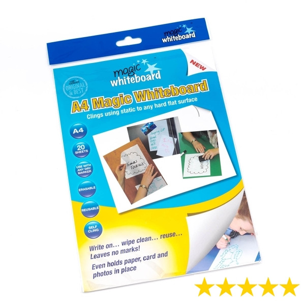 Magic Whiteboard Sheets A4 White 20 Sheets A4MAGICWHITEBOARD001