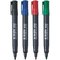 Valuex Flipchart Marker Bullet Tip 2Mm Line Assorted Colours Pack 4 K50-WLT4