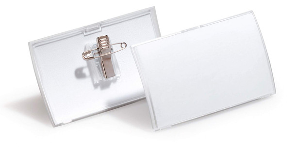 Durable Click-Fold Combi-Clip Name Badge 54X90mm Pack 25 821419 821419