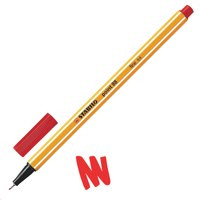Stabilo Point 88 Fineliner Pen 0.4Mm Line Red Pack 10 88/40