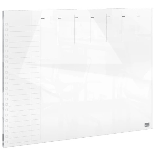 Nobo Glass Weekly Planner Whiteboard 430x560mm 1915602 1915602