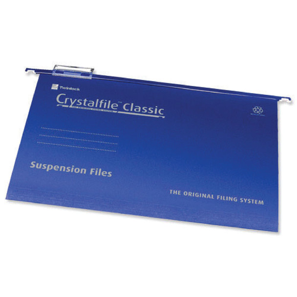 Rexel Crystalfile Classic A4 Suspension File Blue Pack of 50 78160 78160