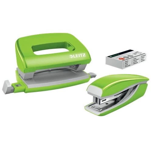 Leitz NeXXt WOW Mini Stapler and Hole Punch Set 55612054 55612054