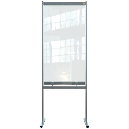 Nobo Premium Plus Clear PVC Free Standing Protective Screen Divider 780x2060mm 1 1915558