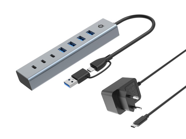 Conceptronic HUBBIES20GP 7-Port Usb 3.0 Hub With Power HUBBIES20GP