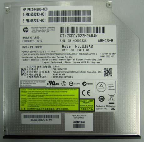 Hewlett Packard Enterprise 652297-001-RFB 9.5MM SATA DVD RW JB KITG8 652297-001-RFB