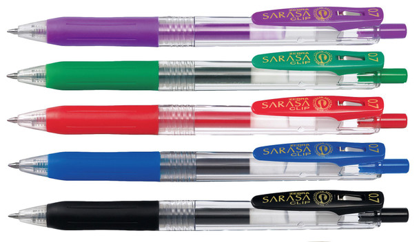 Zebra Sarasa Clip Eco Gel Pen Medium Point Black Pack 12 14321 14321
