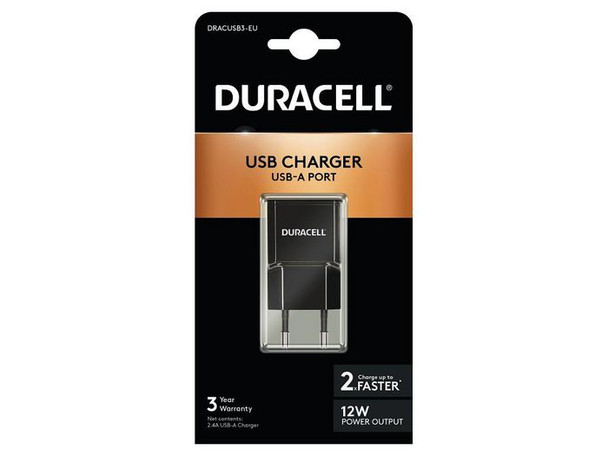 Duracell DRACUSB3-EU 2.1A Usb Phone/Tablet Charger DRACUSB3-EU