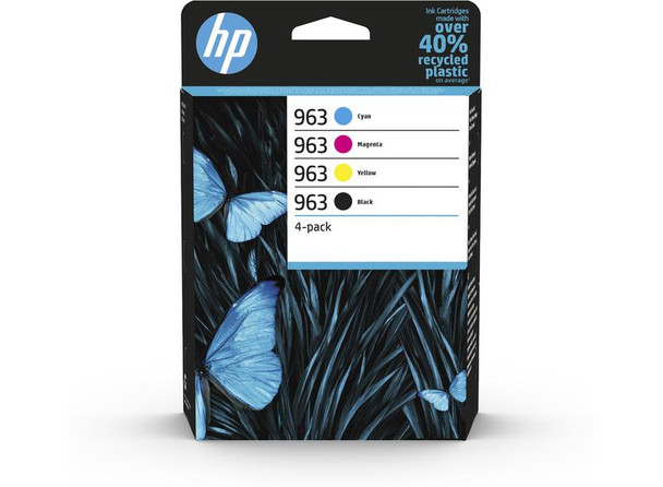 Hp 963 Black Cyan Magenta Yellow Standard Capacity Ink Multipack 24.09Ml + 3 X 1 6ZC70AE