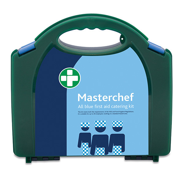 Masterchef 20 Person All Blue Catering First Aid Kit In Aura Box Green Size 550X CM0298