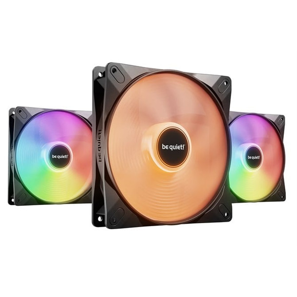 Be Quiet! LIGHT WINGS LX 140mm PWM High Speed 3-Pack Black Computer Case Fan 14 BL130