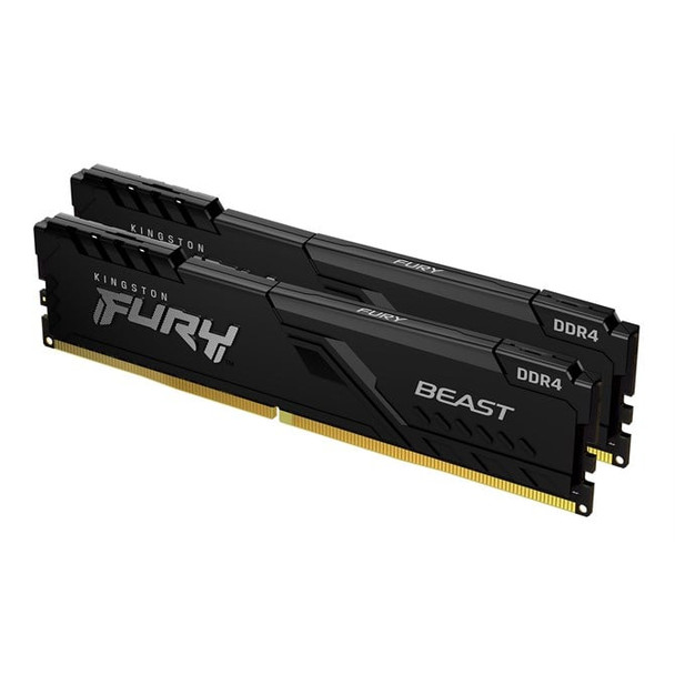 Kingston Technology FURY Beast 32GB 3200MT/s DDR4 CL16 DIMM Kit of 2 1Gx8 Black KF432C16BB1K2/32