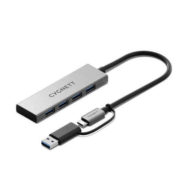 Cygnett Unite USB 3.2 Gen 2 3.1 Gen 2 Type-A USB 3.2 Gen 2 3.1 Gen 2 Type-C Alum CY5388CYHUB